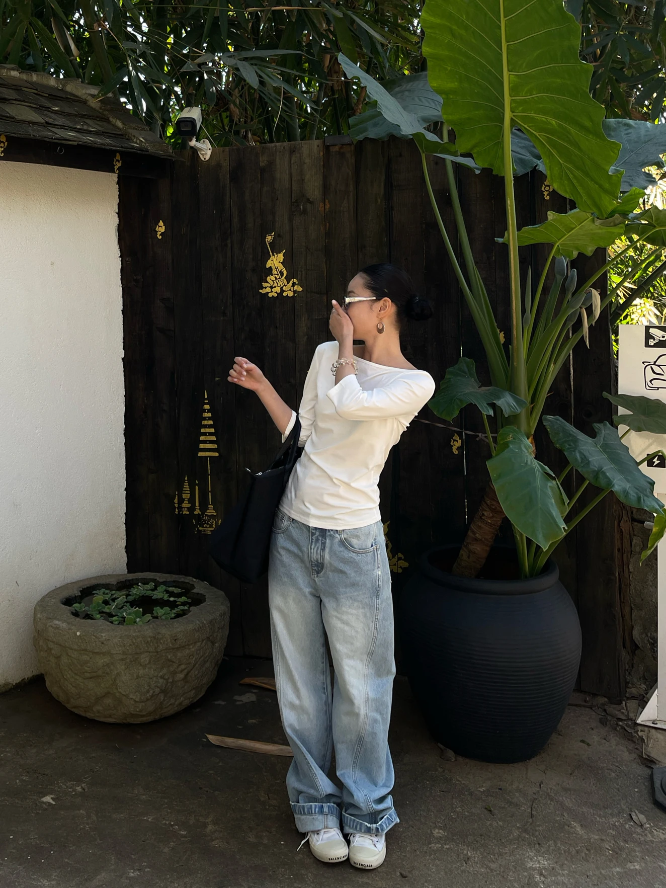 

Джинсы в стиле ретро Hong Kong Sle Original с широкими штанинами, повседневные брюки, свободные прямые длинные брюки для женщин