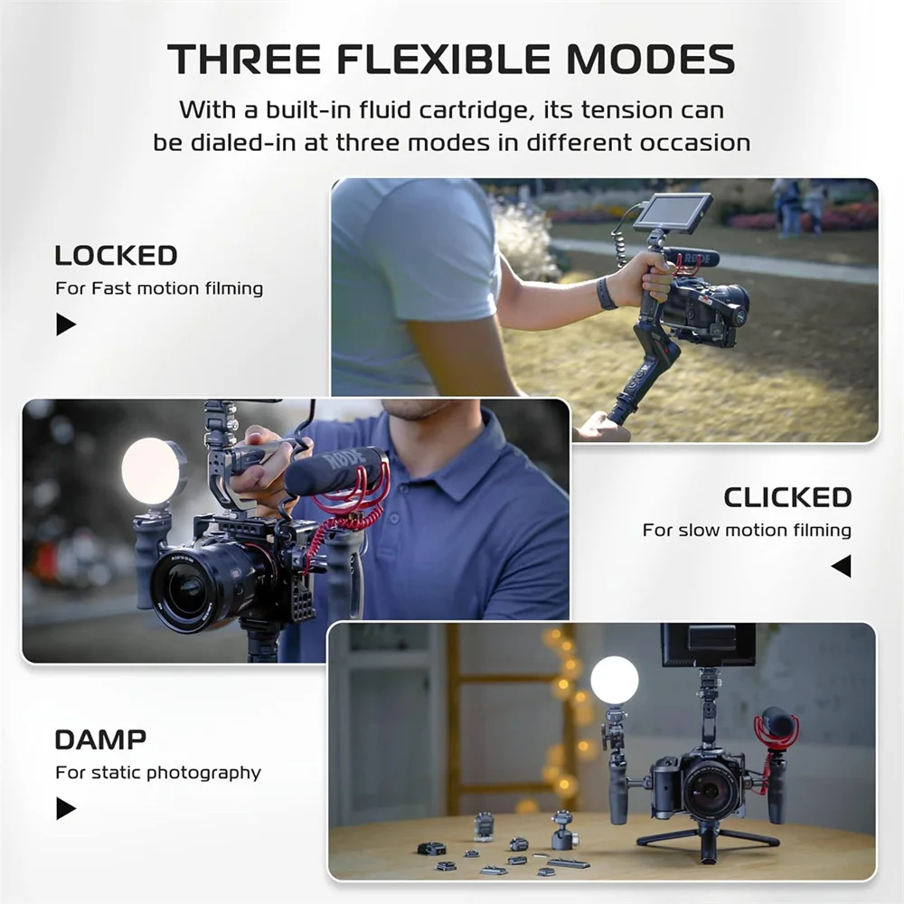 FALCAM F22 Quick Relese DSLR Camera Monitor Mount Adjustable Tripod Head Ballhead Quick Switch System