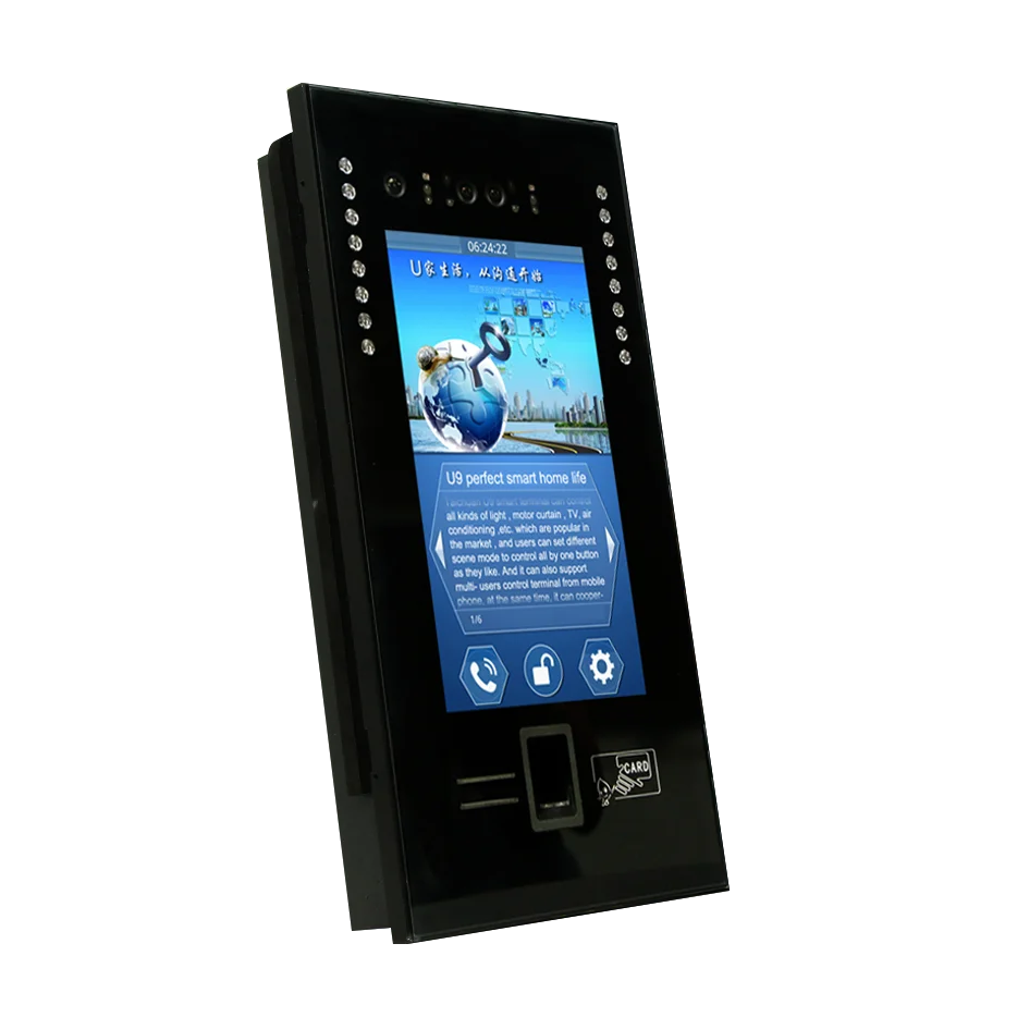 High-end Multi Apartment Face Recognition Password IC Card Video Door Phone Cloud Video Intercom