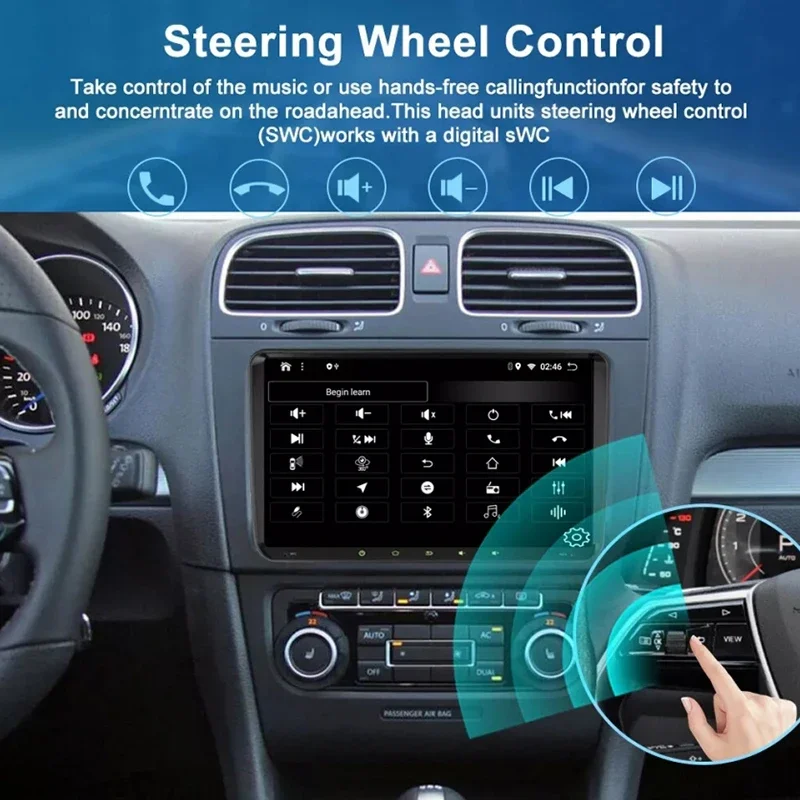 9 "Autoradio Voor Vw Amarok 2016-2020 Draadloze Apple Carplay Android Auto Stereo Head Unit Fm BT 4 + 64 Gb + Achteruitrijcamera