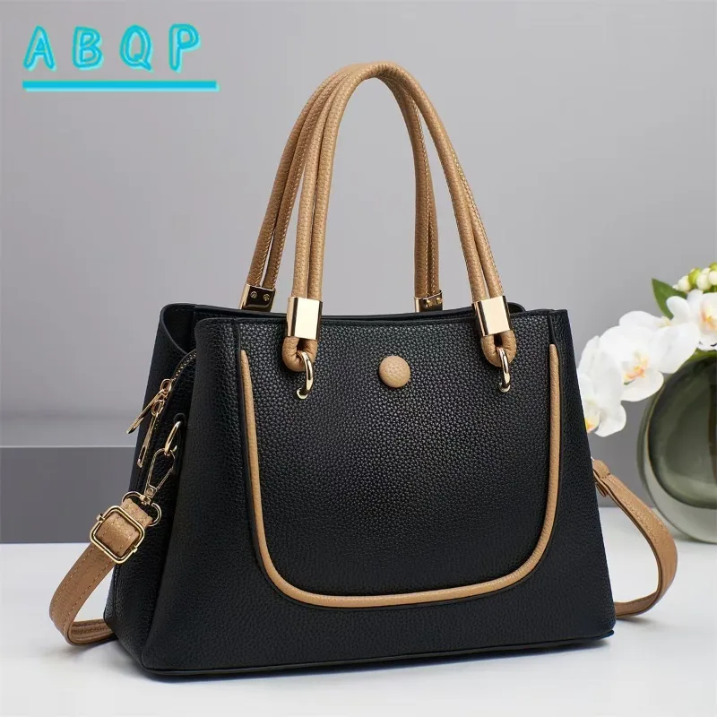 

Shoulder Bag Women's Handbag Fashion Texture Contrasting Color Messenger Bags Versatile Trend New Large Capacity Solid Color