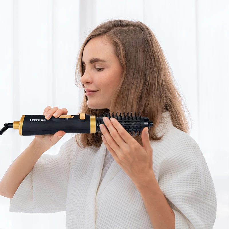 Xiaomi Youpin Pritech-Rizador eléctrico giratorio de viento caliente, Rollo recto de dos usos, secador de pelo esponjoso, 900W