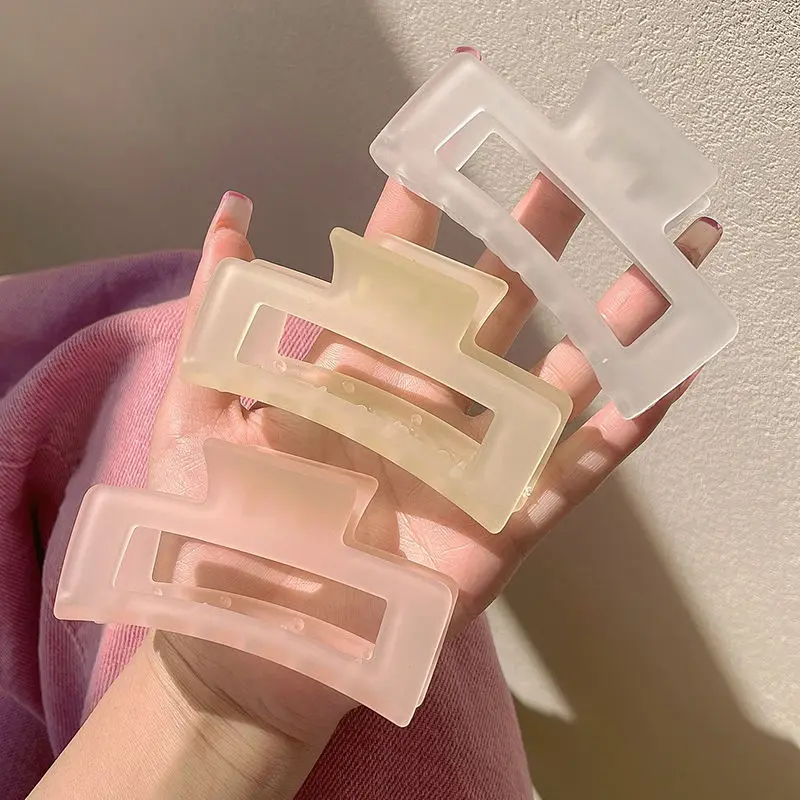 جديد إمرأة أنيق شفاف متجمد مستطيل مخلب شعر سيدة حلوة الشعر تزيين مقاطع الشعر مسننة موضة إكسسوارات الشعر