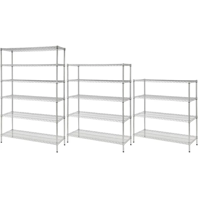 home.Wire Shelving Storage Unit | Heavy Duty Chrome Metal Wire Rack KNSF Utility Commercial Grade Metal Storage Shelves