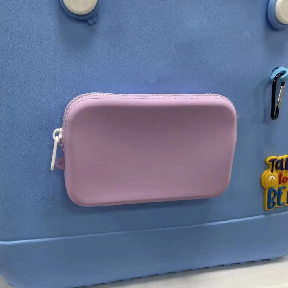 Cute EVA Coin Bag Large-Capacity Solid Color Storage Bag Waterproof Silicone Wallet Eva Beach Bag