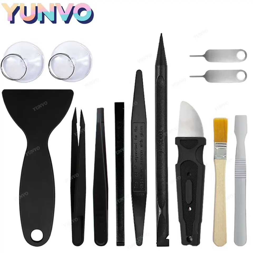 Kit Universal de Herramientas de Apertura de Pantalla, Espátulas de Plástico para Desmontaje para iPhone, Teléfonos Móviles y Reparación de Portátiles 4