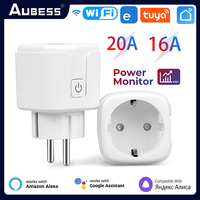 Tuya WiFi Smart Plug Ewelink 16A/20A EU Smart Socket With Power Monitoring Timing Voice Control Via Alexa Google Home Yandex