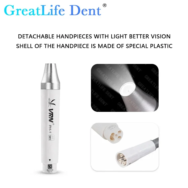 GreatLife Dent 무선 초음파 스케일러(LED 분리형 핸드피스 포함) 무선 풋 스위치 제어 Endo Endodontics 장비