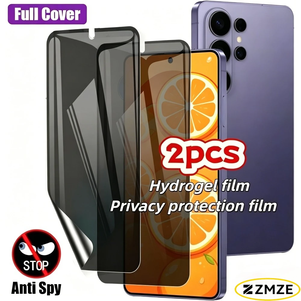 2Pcs Anti Spy Hydrogel Film for Samsung Galaxy S26 S25 S24 Ultra S23 S22 S21 S20 Plus S25 S26 Edge Full Cover Screen Protector