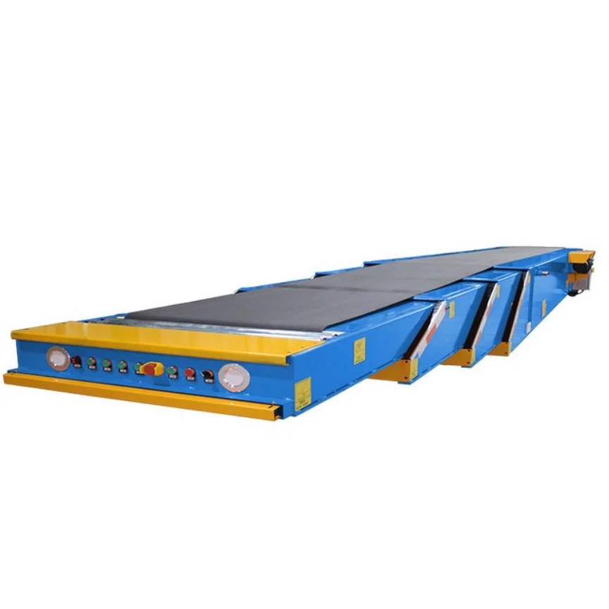 Telescopic Conveyor a Tool for Loading and Unloading Containers Is a Logistics Belt Conveyor Heavy Duty Loading Belt Conveyor