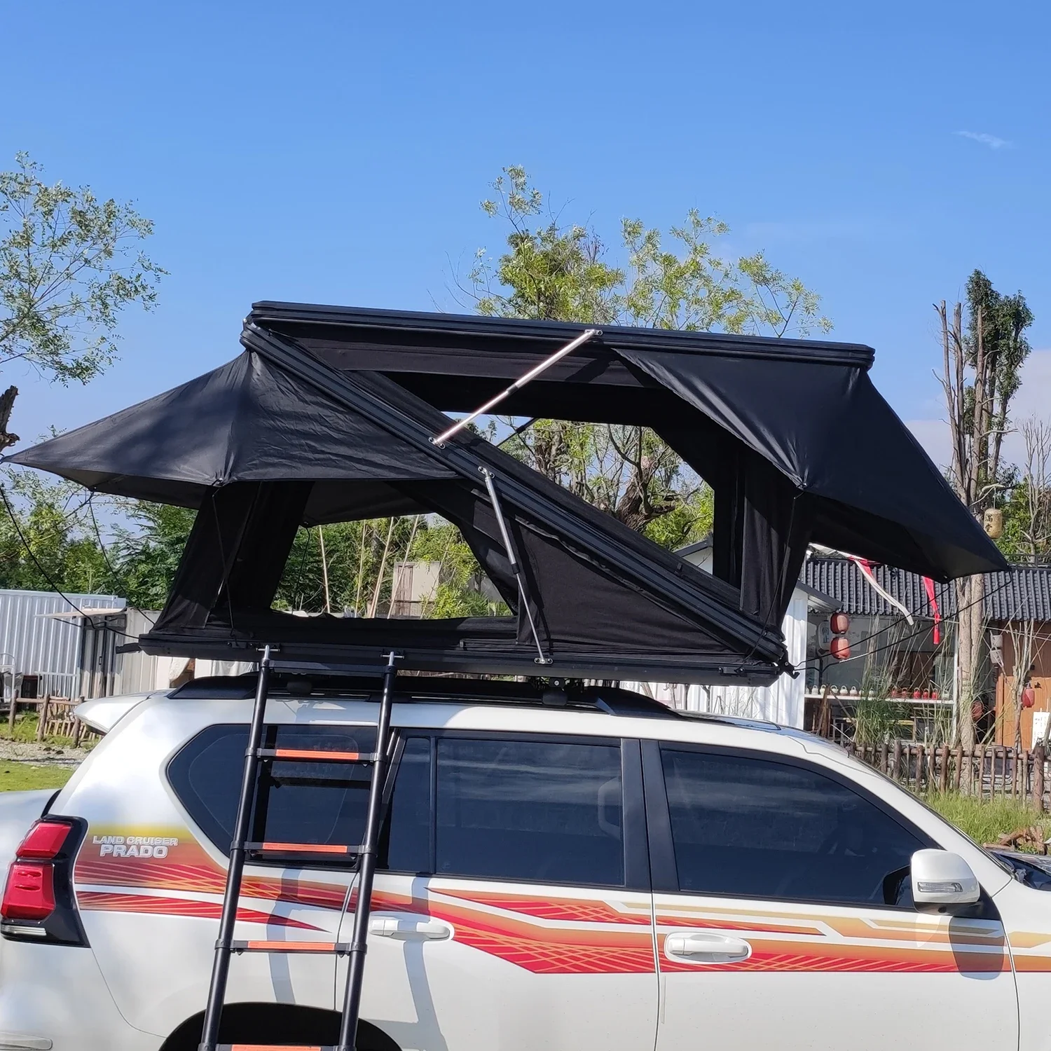 

=New Design 3-4 Person Aluminum Hard Shell Roof Top Tent Tenda Da Tetto Camping Outdoor Z Rooftop Tent