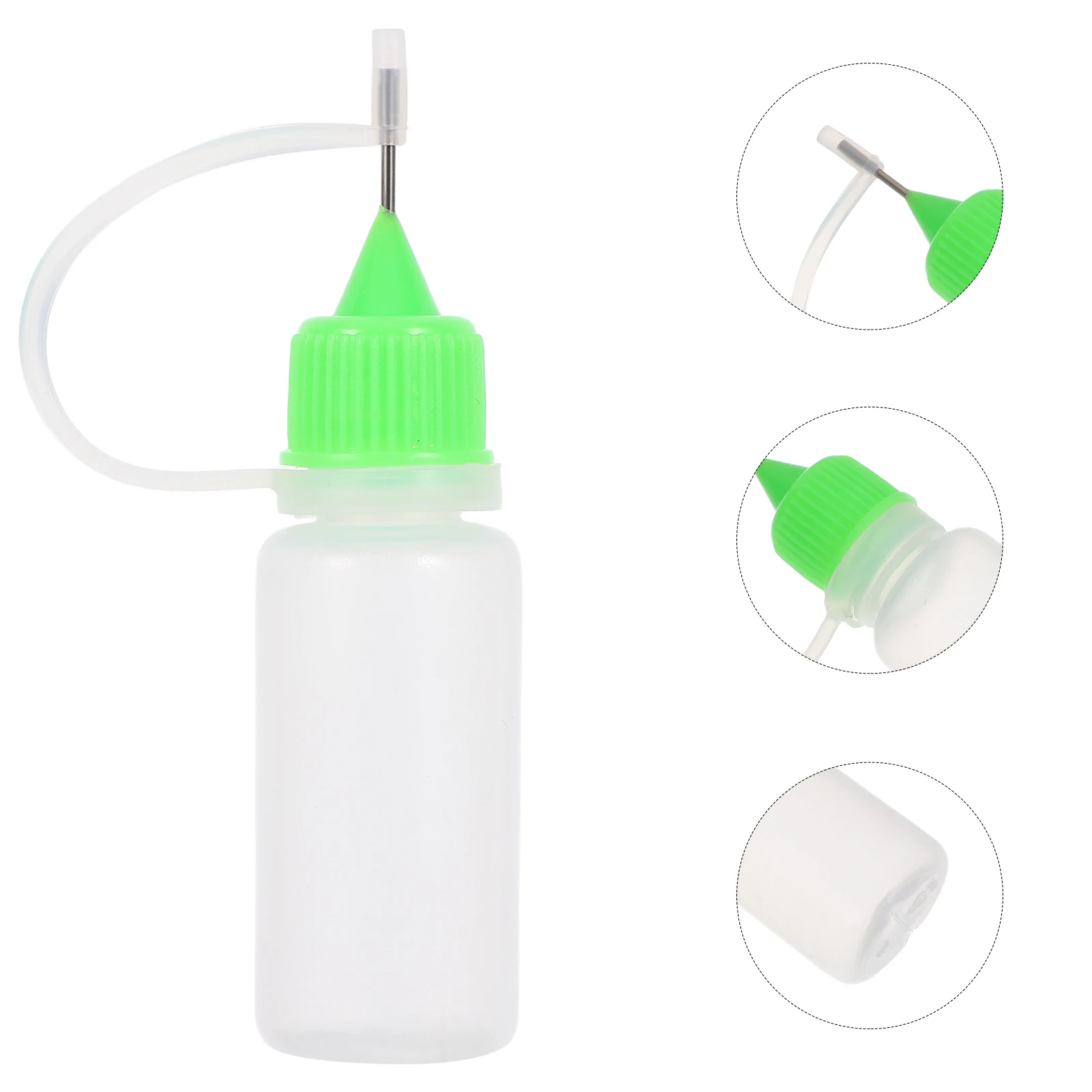 

10pcs Plastic Squeeze Bottles For Hair Color Paint Dye Craft Resin Glue Dispensing Fine Tip Control Reusable Mini
