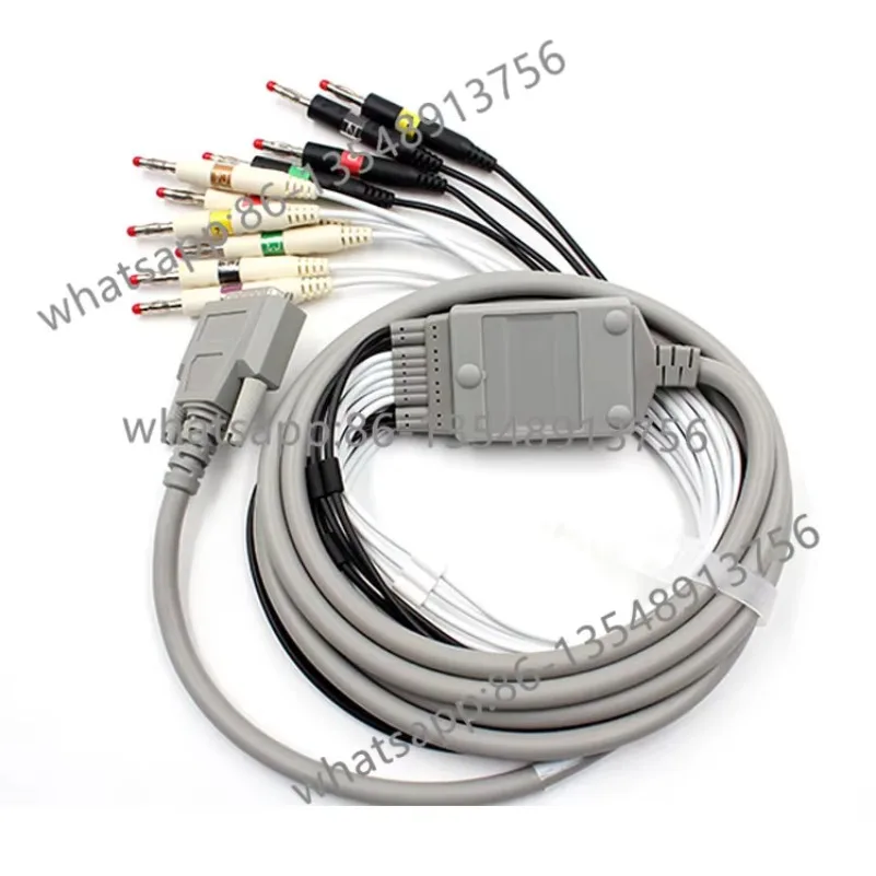 10 Lead ECG Cable Compatible with ECG9620P 9130 1350 Electrocardiograph Machine