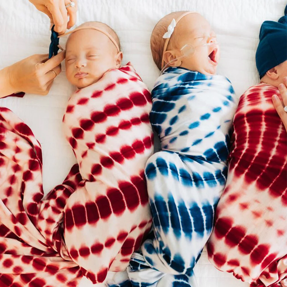 

2Sets Newborn Baby Swaddle Wrap Blanket Bow Headband Infant Photography Prop Baby Wrap Blanket Infant Photography Prop