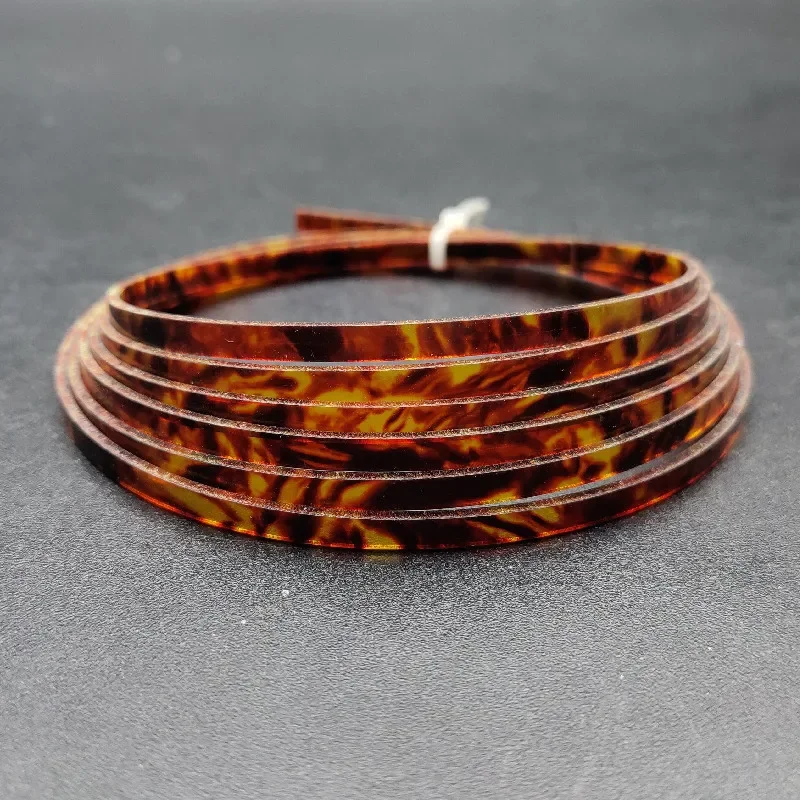 1pc Colorful Celluloid 2/4/5/6mm Width Guitar Binding Purfling 5 Feet Length Red Tortoise Shell