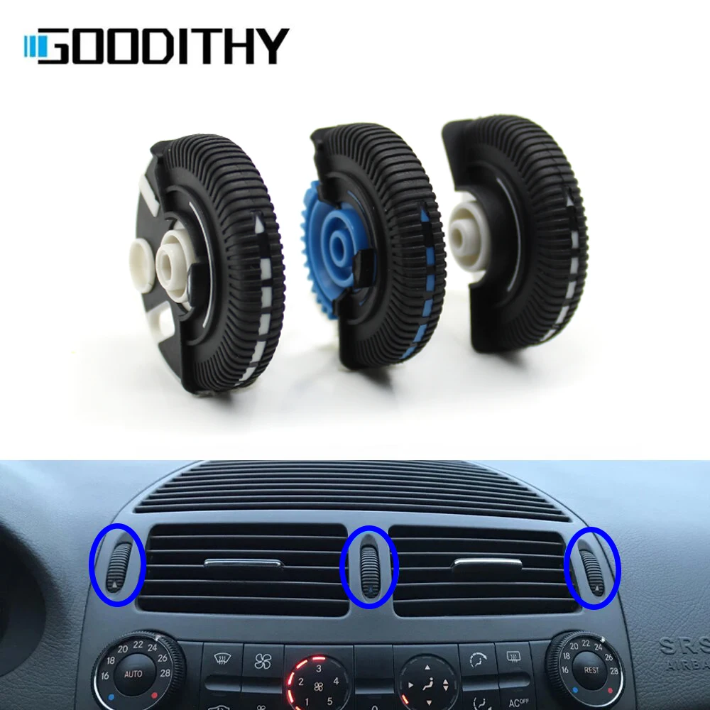 2/3PCS Front Rear Air Conditioning Control Roller AC Vent Base Rolling Wheel For Benz E Class W211 E200 E300 E230 E260 E280