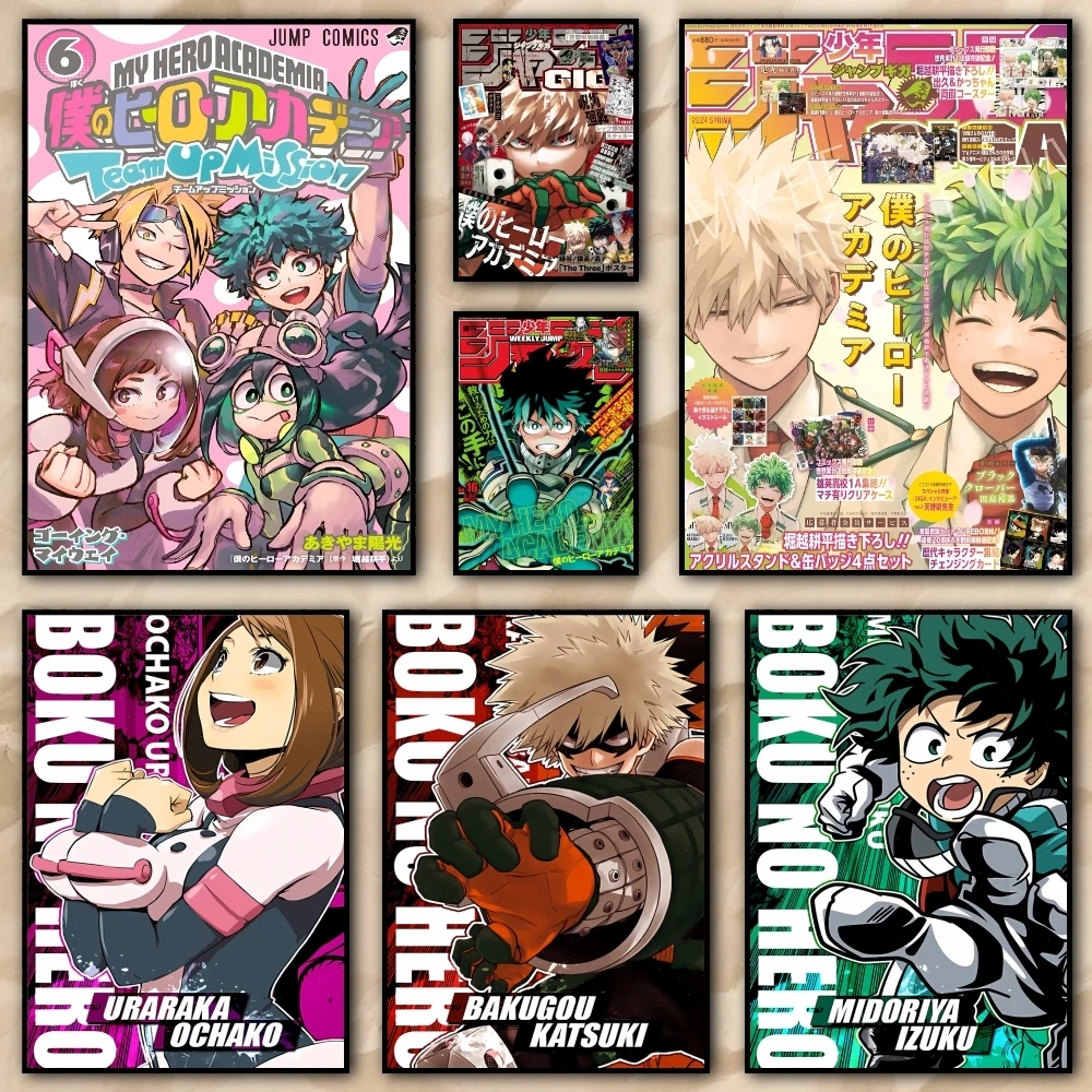 Midoriya Izuku Hero Academia اللوحة الخط HD حائط لوح رسم ديكور فني للمنزل مكتب غرفة المعيشة غرفة نوم هدية