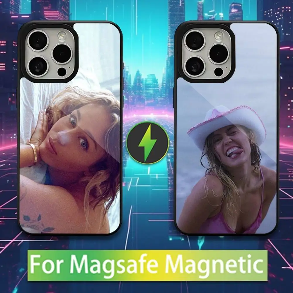 

M-Miley C-Cyrus Singer Phone Case For iPhone 16,15,14,13,12,11,Pro,Max,Plus,Mini,Magsafe,Magnetic Wireless Charging Case