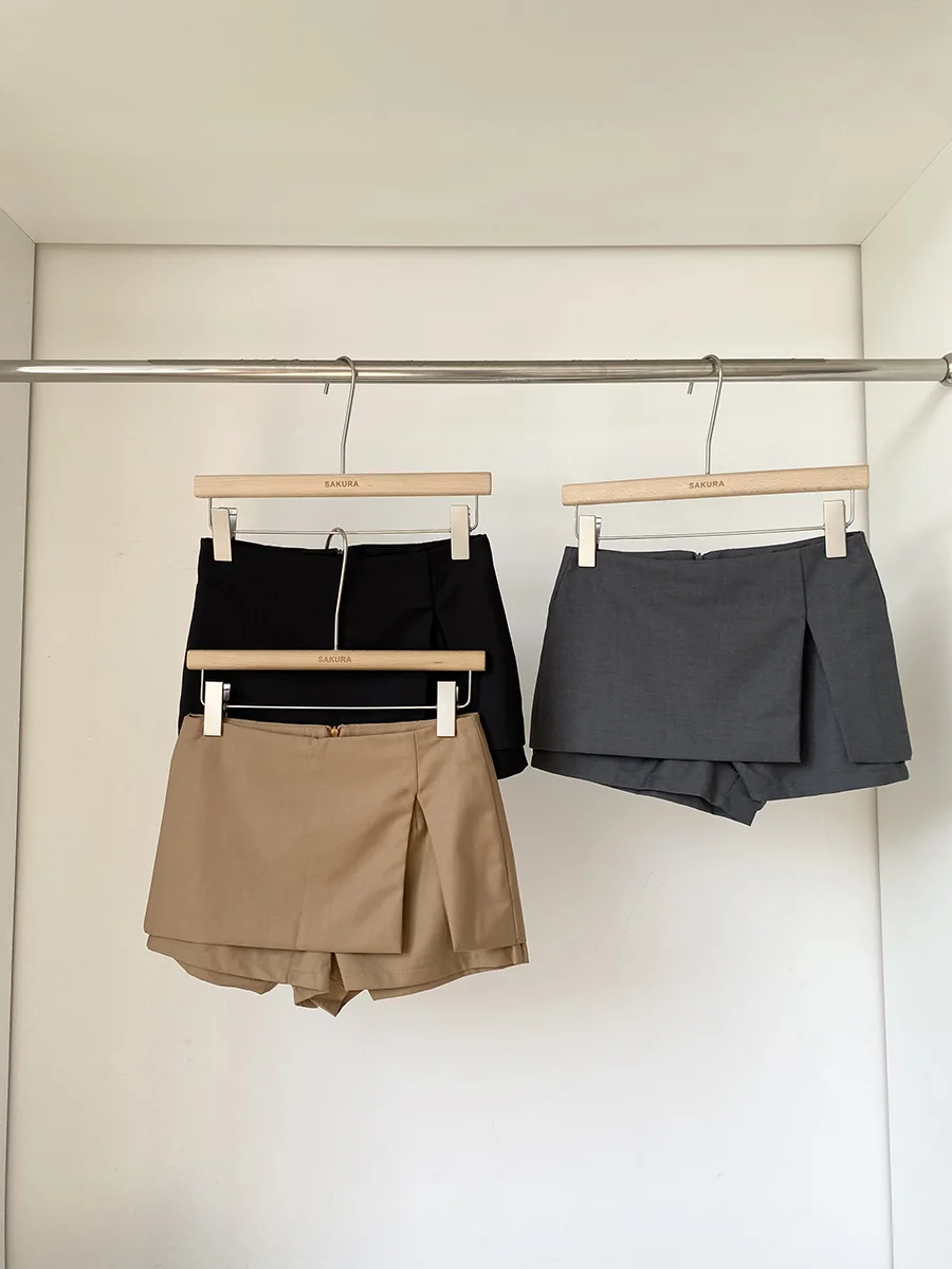 

Женская модная короткая юбка с низкой талией и разрезом, не просвечивающая, трендовая, для повседневной носки, с высокой талией, из полиэфирного волокна, А-силуэт