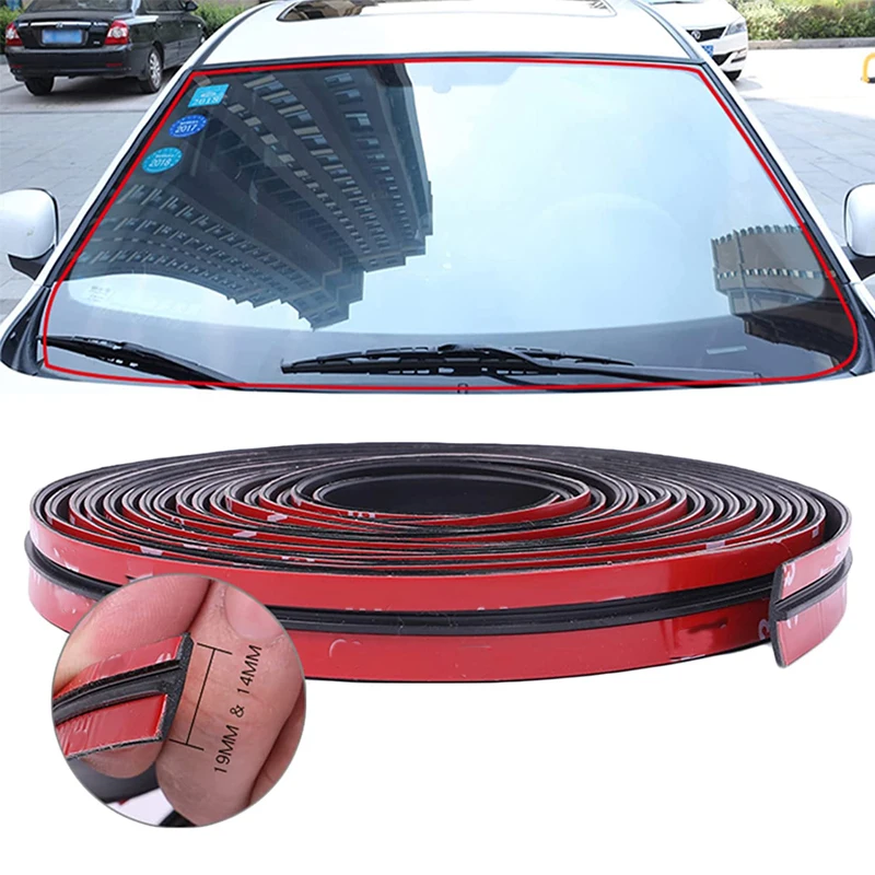 Rubber Car Seals Edge Sealing Strips Auto Roof Windshield Sealant Protector Window Seal Strips Sound Insulation Tape 14/19mm