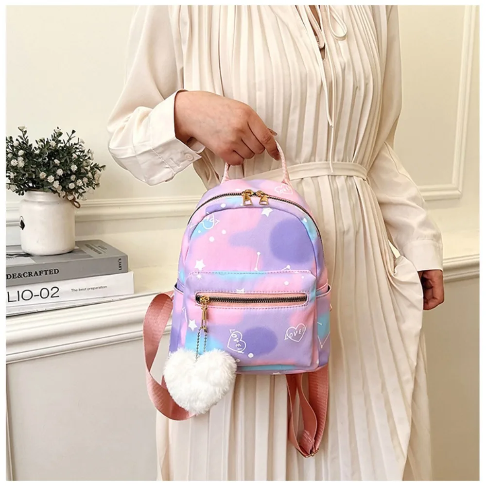 Mini Backpack Women Nylon Cute Small Shopper Handbags Multicolor Book Bags Girls Fashion Shoulder Bag