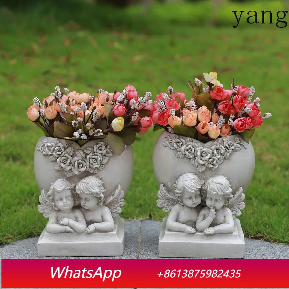 

CX Outdoor Garden Angel Succulent Planter Yard Decorative Resin Crafts