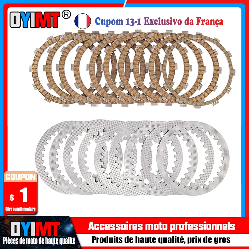 Plaques de Friction d'embrayage en acier à base de papier, pièces de moto pour Kawasaki ZG1400 1400GTR GTR1400 ABS Concours 14 13088 – 0031