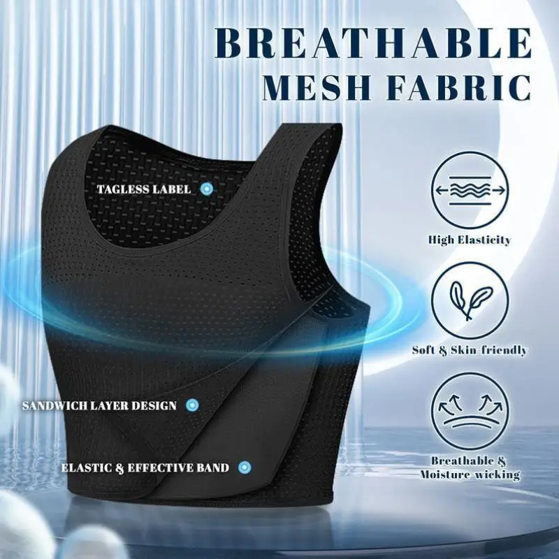 

Cross-Border New Transg Neutral Sle Chest Strap Me Breathable Seven-Sve Casual Sports Suit for Men