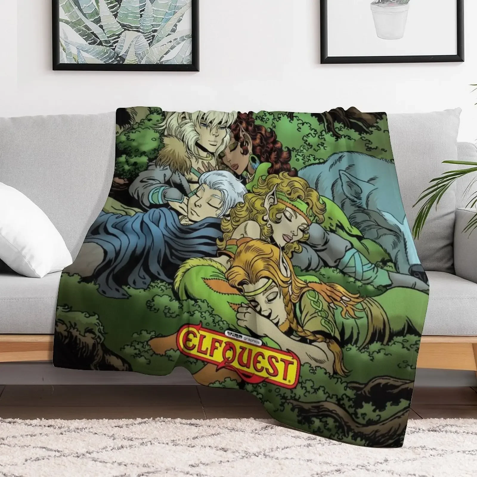 ElfQuest: True Peace II Throw Blanket Bed covers Cute Furry Blankets