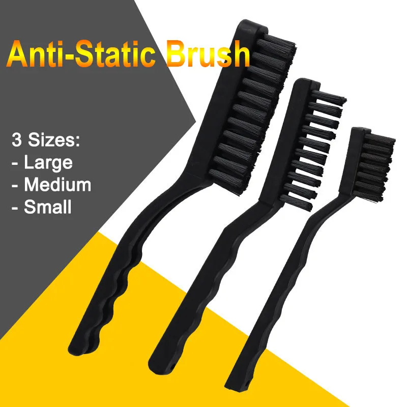 BGA Anti-Static Brush Electronic Antistatic Hairbrush PCB Rework Brushes Kit ESD Anti Static Dust Clearning For PC Hand Tools