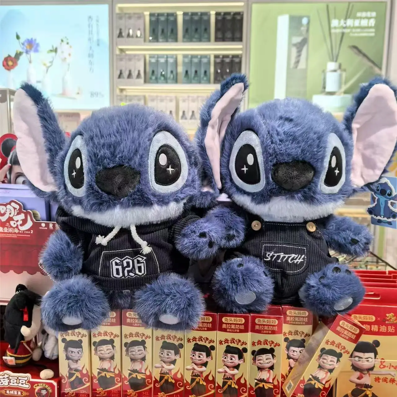 Juguetes de peluche auténticos de 23 cm, juguetes de peluche de anime Stitch, lindas almohadas de dibujos animados Kawai, juguetes, regalos de cumpleaños