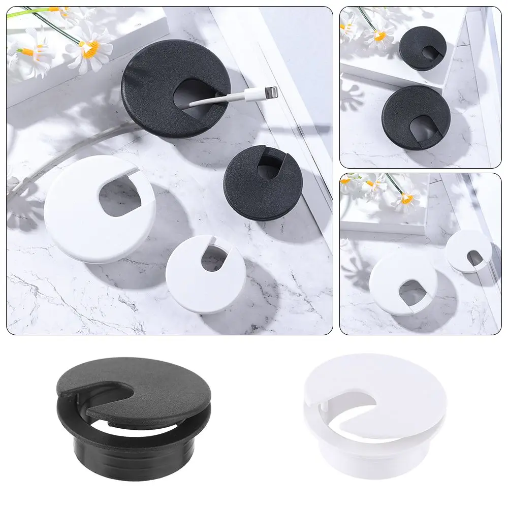 35/50mm Practical Organizer Cable Clamp Buckle Line Wire Hole Cover Line Box Computer Grommet Desk Table Cable Fastener