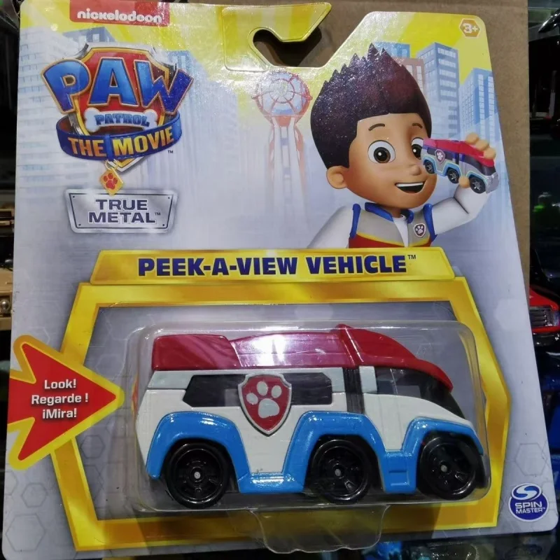 

Original Paw Patrol New True Metal Series Peek A View Vehicle Ryder Headquarters Patrol Car Movie Collectible Classic Kid Toys