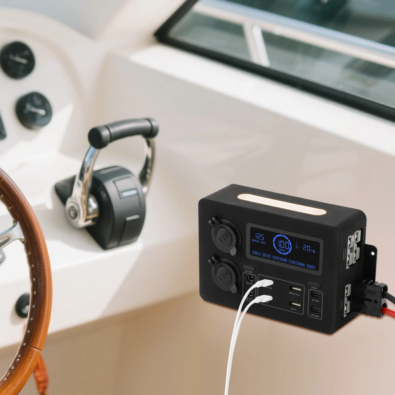 

Блок питания с USB-розетками DC12V PD Многофункциональная распределительная коробка для автофургонов