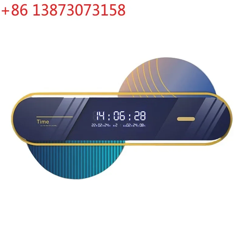 Luxury Wall Clock Modern Design Electronic Digital Silent Wall Watches Large Clocks Wall Home Decor Living Room Decorative Gift