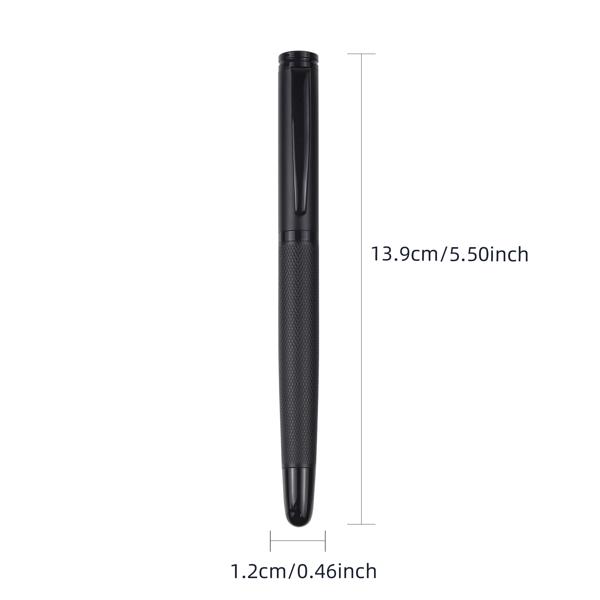 1PC with box Premium Black Steel Pen - Smooth Writing, Metal Body  High end Design and Excellent Craftsmanship,Not Included Ink
