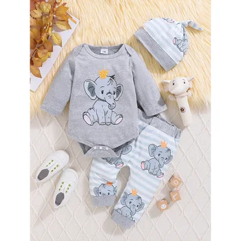 Baby Romper Pants Hat Set 1
