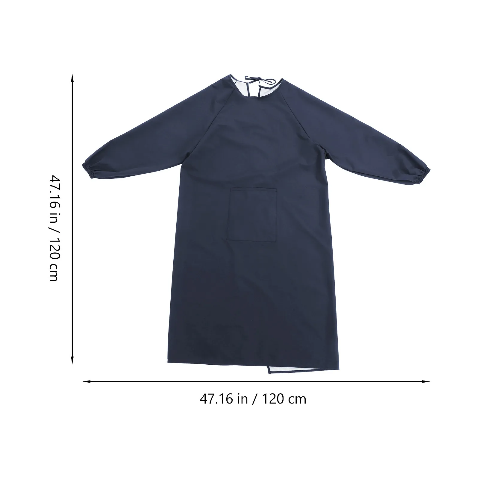 

Водонепроницаемый маслостойкий фартук темно-синего цвета с длинными рукавами для кухни, готовки, уборки, лабораторных работ, садоводства, барбекю, мытья посуды, сверхпрочный