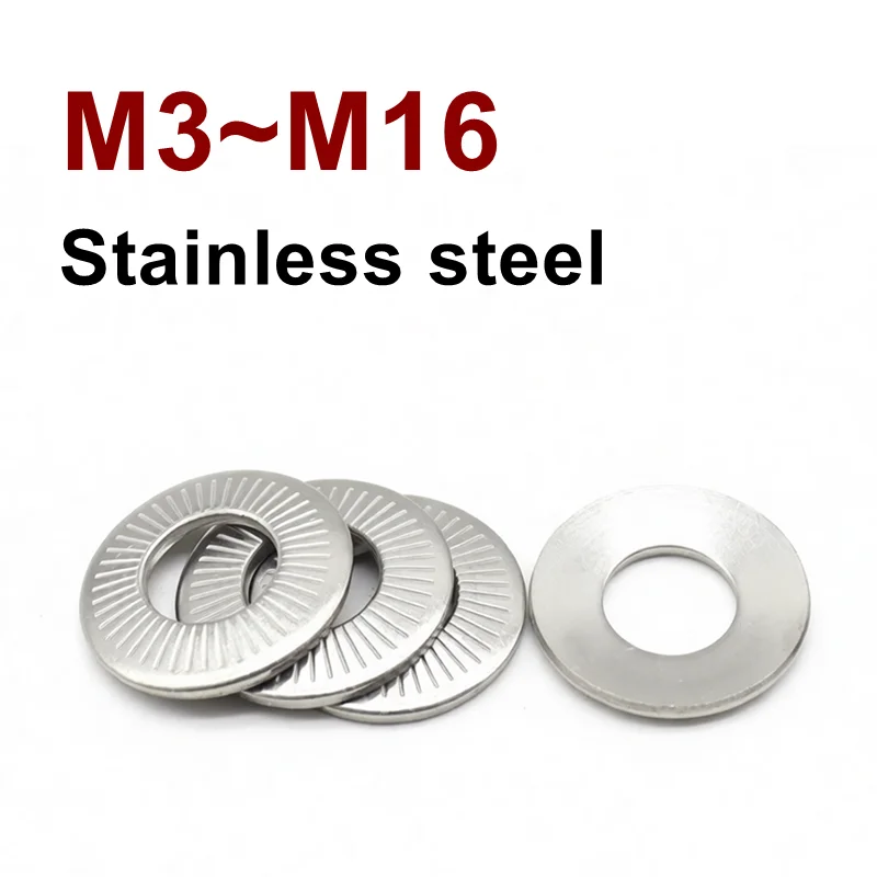 NFE25 511 Stainless Steel Lock washer wholesale SN70093 serrated conical spring washer M3 M4 M5 M6 M8 M10 M12 M16