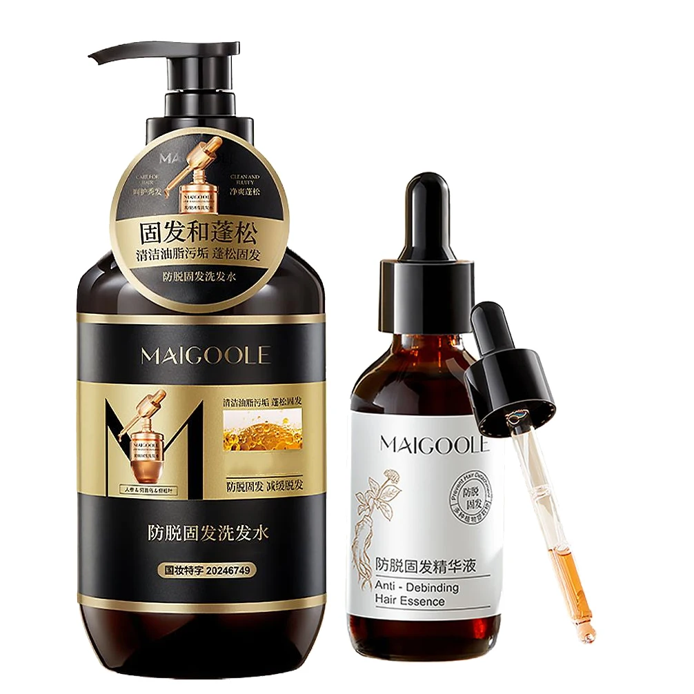 Polygonum HeShou Wu & Ginseng Shampoo 400ml Anti-Hair Loss Herbal Shampoo Strengthening Hair Deep Cleaning for All Hair Types