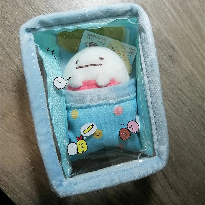 San-X Sumikkogurashi ItaBag 10cm Doll Transparent Protector Case Organizer Box Plush Dolls Outdoor Display Bag Doll Accessories