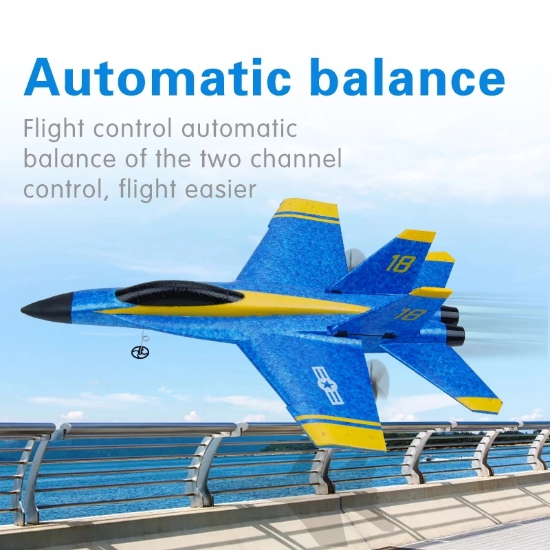 FX828 F18 RC Plane 2.4G 2CH EPP Foam Remote Control Airplane RC Glider Aircraft Flying Model Toys Gifts for Children Kids