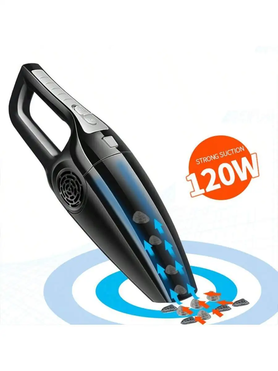 Мощный автомобильный пылесос двойного назначения для влажной/сухой уборки, беспроводной мини-автомобильный пылесос 5000 мбар