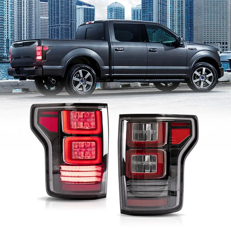 

LED Tail Lights Wholesales Rear Lamp Assembly 2015-2018 2019 Car Taillights Red Turn Signal for Ford F150 F 150 Rear Lampcustom