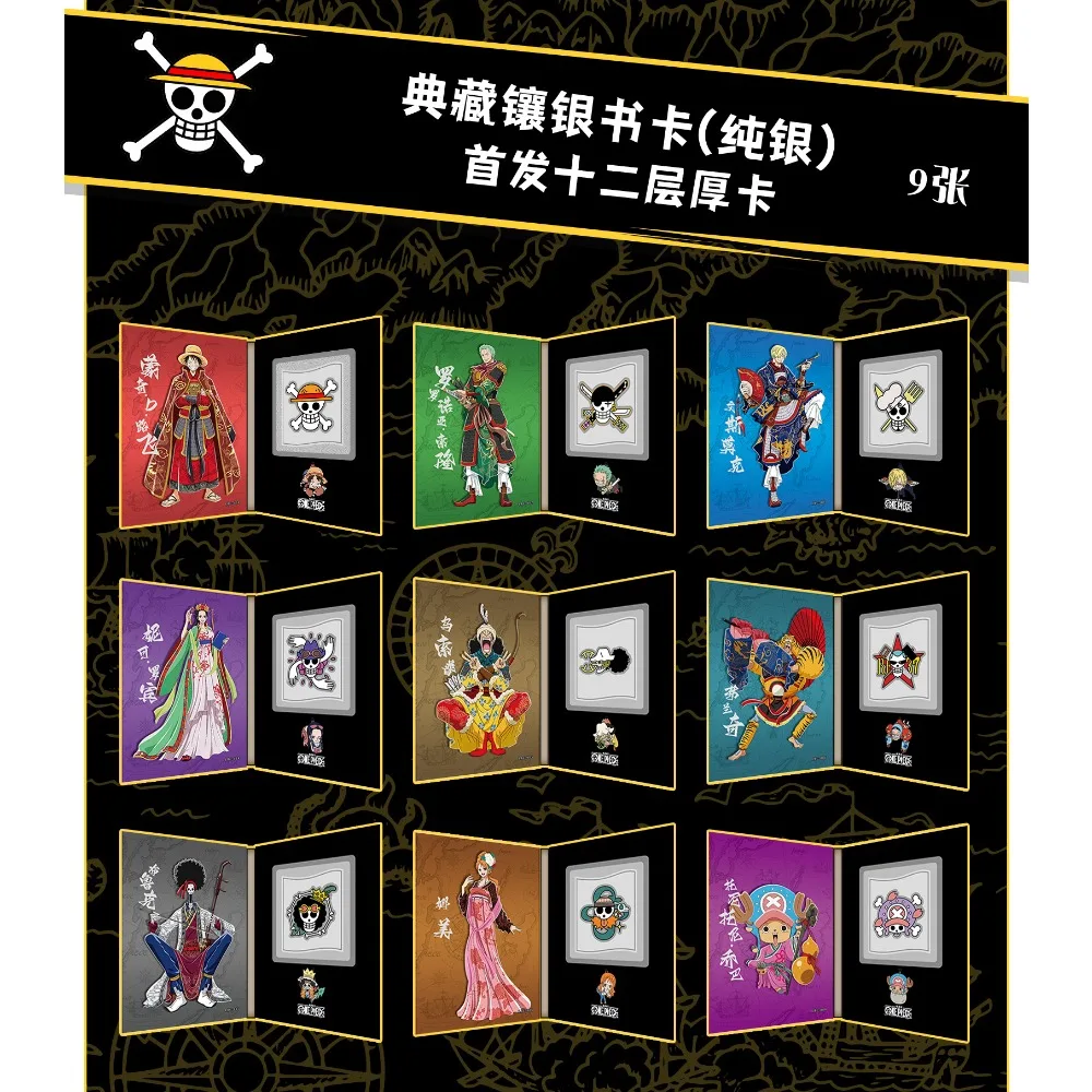 Geninue One Piece Cards Collection for Children First Release with 12 Layers Thick Manga Book Card Cards Boys Anniversary Gifts