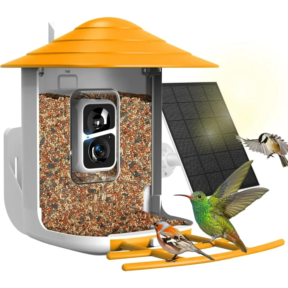 

Smart AI Bird Feeder with Camera Wireless Outdoor - Easy to Install, Bird Species Identification, Solar Powered, HD Video