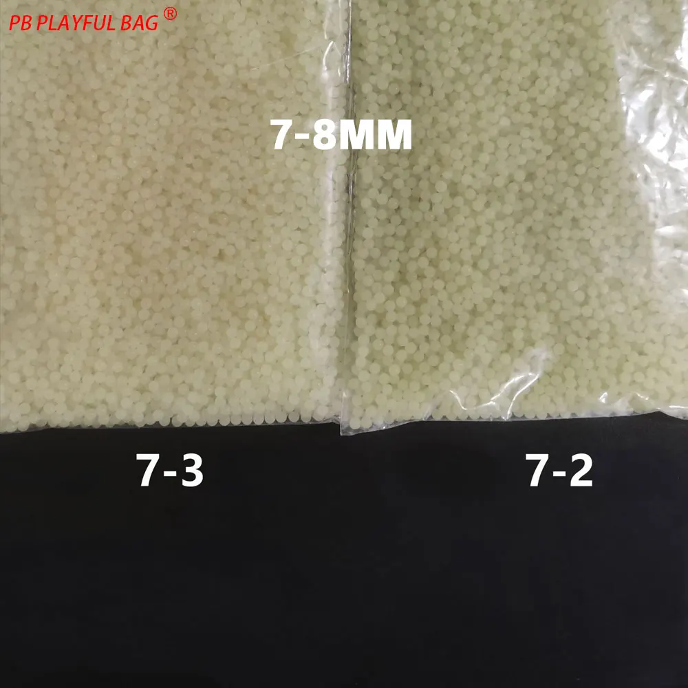 1KG 7-8MM 빛나는 젤 볼 글로우 인 다크 장난감 총 탄약 물 흡수 비즈 도매 QJ99