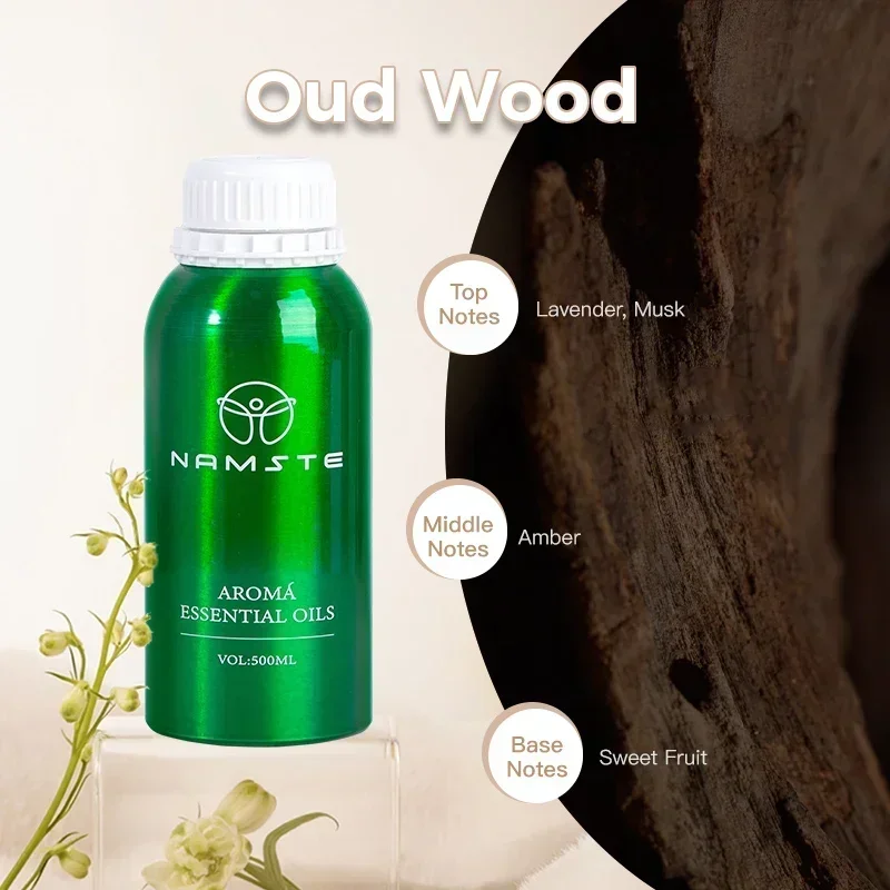 NAMASTE 500ml luxe Essentiële Oliën Puur Natuurlijk voor Diffuser luchtbevochtiger Aromatherapie Jasmijn Orchidee Aroma Olie parfum spray