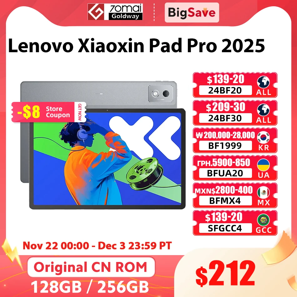 Lenovo Xiaoxin Pad Pro 2025 Dimensity 8300 128GB 256GB ROM 12.7'' LCD 144Hz 2.9K Display 10200mAh 45W Charger ZUI 16 PC Tablet