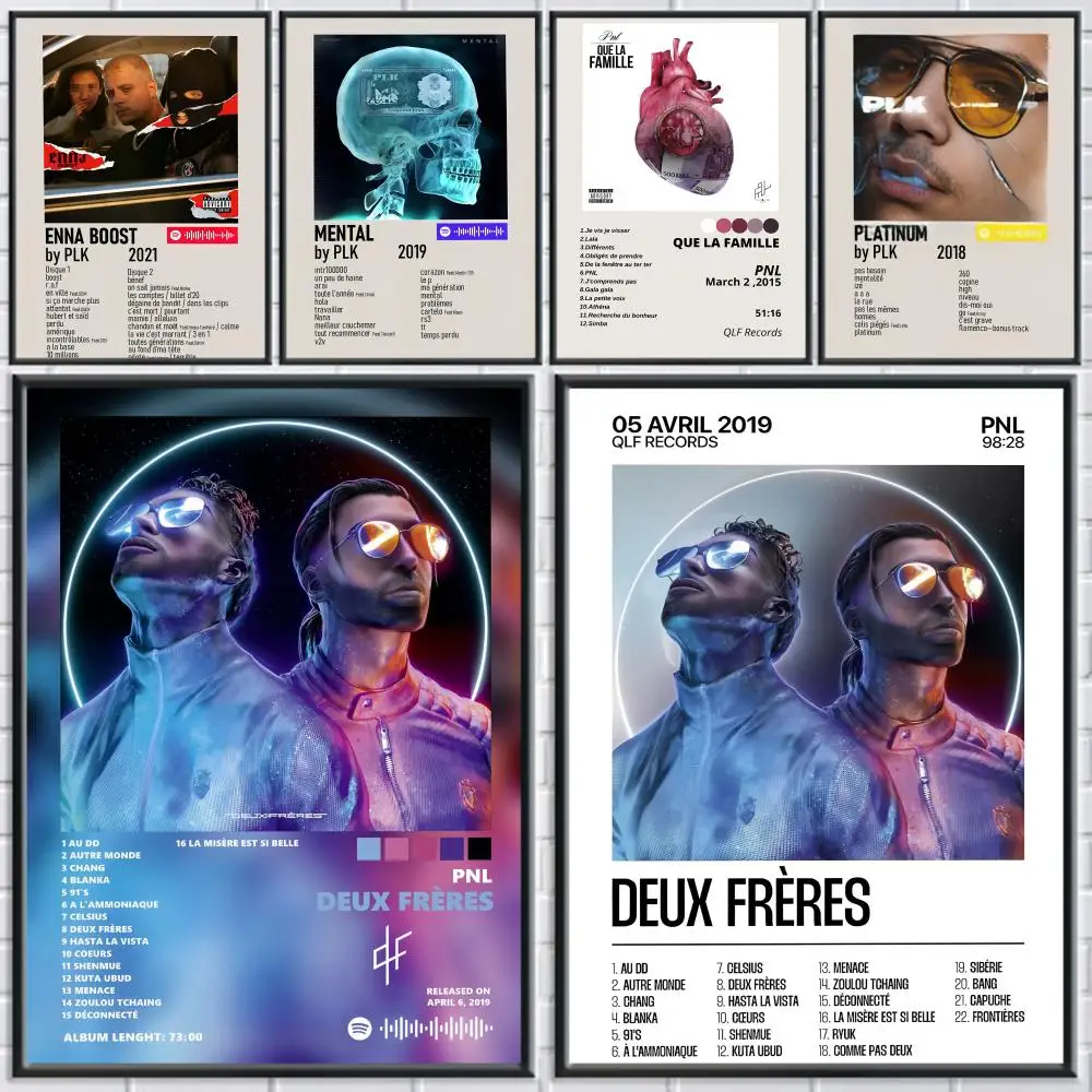 Álbum de música Pop de Rap, pintura P-pnl Plk, caligrafía, lienzo, póster, Wallart para sala de estar, Bar, pintura, decoración de pared de habitación